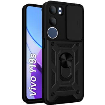 GS Oklepno ohišje za Vivo Y19s, CamShield Slide, črno