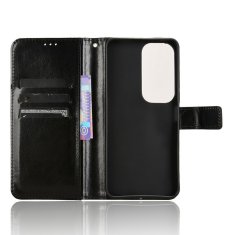 GS Ovitek denarnica Crazy Horse za Vivo Y19s, črn
