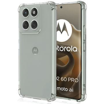Overboard Oklepni ovitek za Motorola Edge 60 Pro, odporen proti padcem - prozoren