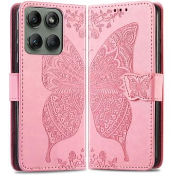GS Ovitek za Motorola Edge 60 Pro, metulj - roza