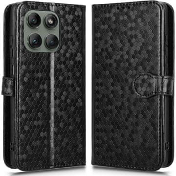 GS Ovitek denarnica z rombom za Motorola Edge 60 Pro, črn