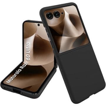 GS Ovitek za Motorola Razr 70 Ultra / 60 Ultra, ohišje za računalnik, s steklom, črn