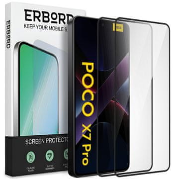 Overboard 2x kaljeno steklo za Xiaomi Poco X7 Pro, 3D polno, steklo za celoten zaslon