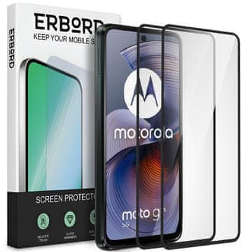 Overboard 2x kaljeno steklo za Motorola Moto G55 5G, 3D full, steklo za celoten zaslon