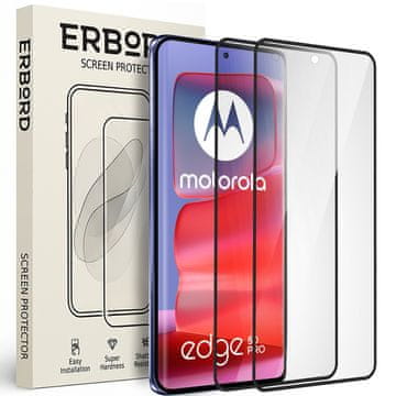 Overboard 2x kaljeno steklo za Motorola Edge 50 Pro, 3D polno, steklo za celoten zaslon