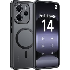 Overboard Ovitek za Xiaomi Redmi Note 14 4G, za MagSafe, mat ovitek , črn + zaščitno steklo za zaslon