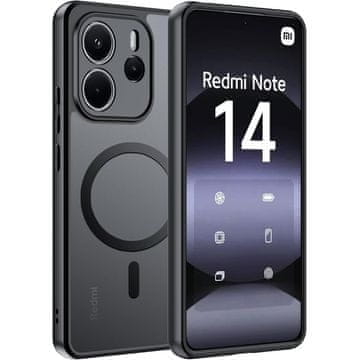Overboard Ovitek za Xiaomi Redmi Note 14 4G, za MagSafe, mat ovitek , črn + zaščitno steklo za zaslon