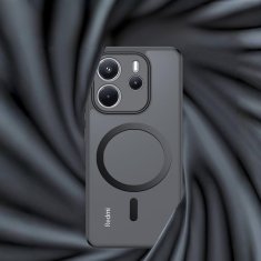 Overboard Ovitek za Xiaomi Redmi Note 14 4G, za MagSafe, mat ovitek , črn + zaščitno steklo za zaslon