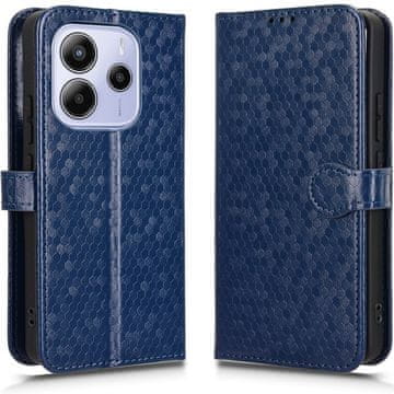 GS Ovitek za Xiaomi Redmi Note 14 4G, denarnica z rombom, moder