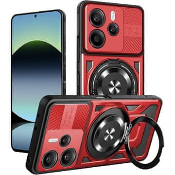 GS Magnetni ovitek s stojalom za Xiaomi Redmi Note 14 4G - rdeč