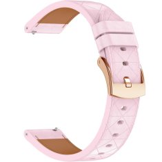 GS Eleganten usnjen pašček z zaponko za ure s širino montaže 18 mm - roza