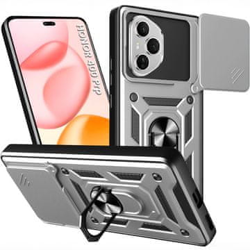 GS Oklepni ovitek za Honor 400 Pro 5G, CamShield Slide, srebrn
