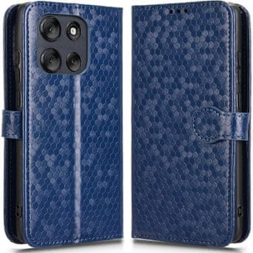 GS Ovitek za Motorola Moto G56 5G, denarnica v obliki rombov, moder