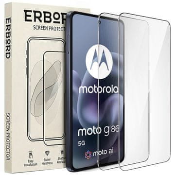 Overboard 2x kaljeno steklo za Motorola Moto G86 5G, 9H trdo steklo, steklo