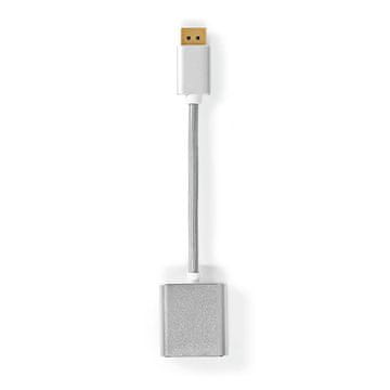 Nedis Displayport kabel | DisplayPort moški | DVI-D 24+1-pin ženski | 1080p | Pozlačeno | 0,20 m | Okrogla | Pletene | Srebro | Škatla s pokritim oknom