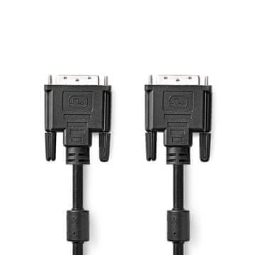 Nedis DVI kabel | DVI-D 24+1-pin Hane | DVI-D 24+1-pin Hane | 2560x1600 | Nikelj Platerad | 3,00 m | Rak | PVC | Svart | Kuvert