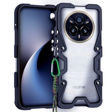GS Trpežen oklepni ovitek za Realme 14 Pro+ 5G - črn