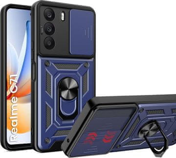 GS Oklepni ovitek za Realme C71, CamShield Slide, moder