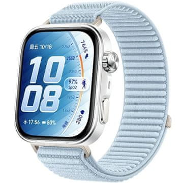 GS Najlonski pašček za Huawei Watch Fit 4 / 4 Pro / 3, svetlo moder