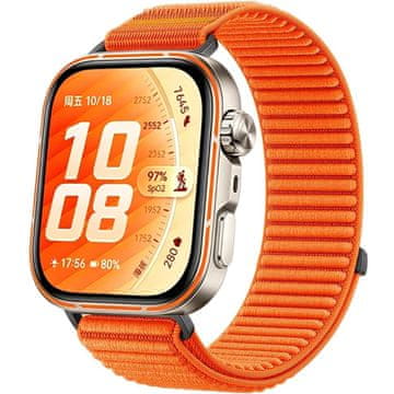 GS Najlonski pašček za Huawei Watch Fit 4 / 4 Pro / 3, oranžen