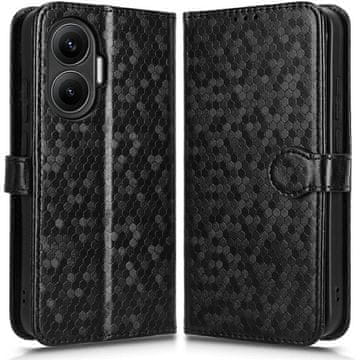 GS Xiaomi Poco F7 denarnica z rombom na preklop - črna
