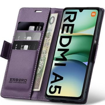 Overboard Ovitek za Xiaomi Redmi A5, sijoč liči, denarnica na preklop, vijolična