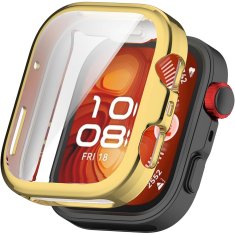GS Milanska zapestnica + ovitek z zaščitnim ovitko za Huawei Watch Fit 4, zlata