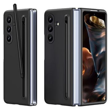 GS Ovitek s steklom in pisalom za Samsung Galaxy Z Fold7 - črn