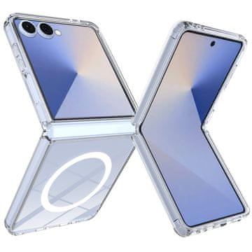 GS Fleksibilen ovitek za Samsung Galaxy Z Flip7 5G z MagSafe - prozoren