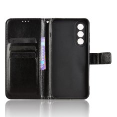 GS Ovitek denarnica Crazy Horse za OnePlus Nord 5, črn