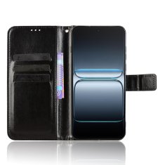 GS Ovitek denarnica Crazy Horse za OnePlus Nord 5, črn