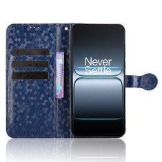 GS Ovitek za OnePlus Nord 5 s preklopom, denarnica v obliki rombov, moder