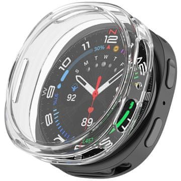 GS Ovitek 2 v 1 z zaščitno folijo za Samsung Galaxy Watch 8 40 mm, prozoren