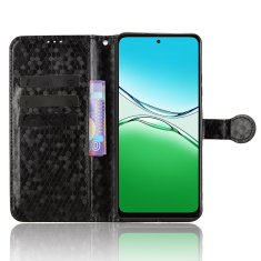 GS Ovitek za Oppo A5 5G / A5m, denarnica v obliki rombov, črna