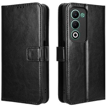 GS Preklopni ovitek za Oppo A5 5G / A5m, denarnica Crazy Horse, črna