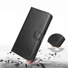 GS Ovitek denarnica Crazy Horse za OnePlus Nord CE5, črn