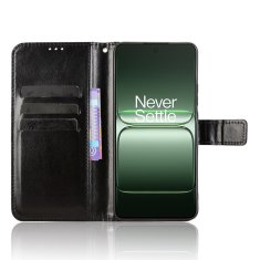 GS Ovitek denarnica Crazy Horse za OnePlus Nord CE5, črn