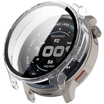 GS Ovitek 2 v 1 + kaljeno steklo za Amazfit Balance 2, prozoren