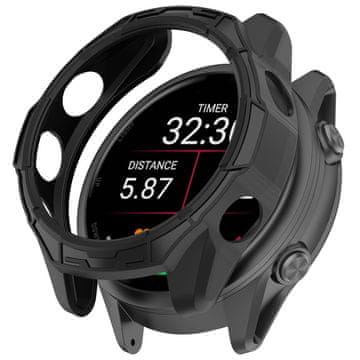 GS Ovitek za Garmin Forerunner 970, črn