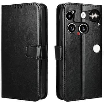 GS Denarnica Crazy Horse za telefon Nothing Phone 3 5G, črna