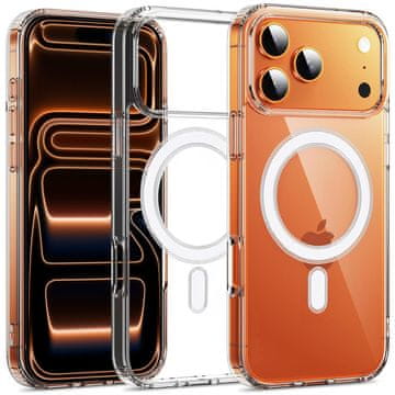 Overboard Komplet ovitkov za iPhone 17 Pro Max, za MagSafe, prozoren + zaščitno steklo za zaslon