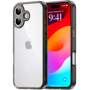 GS Ovitek za iPhone 17 z zaščito kamere, prozoren s črnim okvirjem