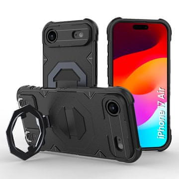 Overboard Ovitek za iPhone Air Armor, odporen proti MagSafe, s stojalom, črn