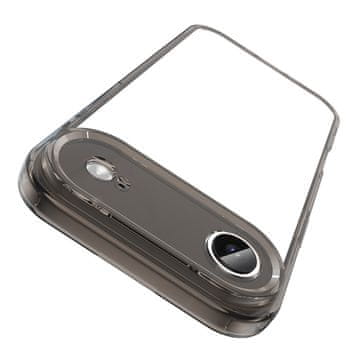 GS Ovitek za iPhone Air, silikonski s trdim hrbtiščem, dimljeno črn