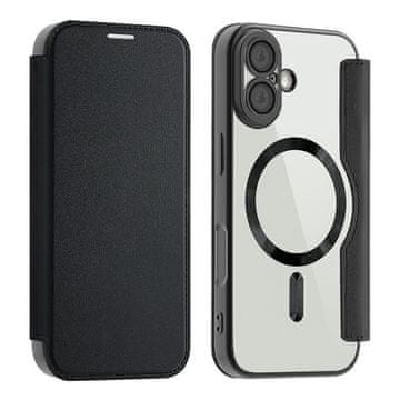 GS Ovitek za iPhone 17 z zapiranjem, RFID denarnica MagSafe z zaščito kamere, črn