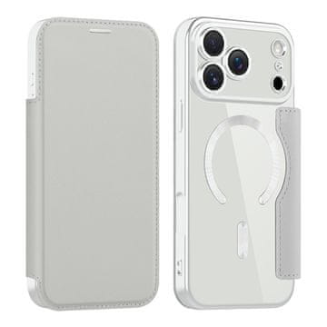 GS Ovitek za iPhone 17 Pro, RFID denarnica MagSafe z zaščito kamere, titanovo siva