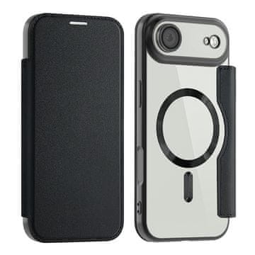 GS Ovitek za iPhone Air Flip, denarnica RFID MagSafe z zaščito kamere, črn