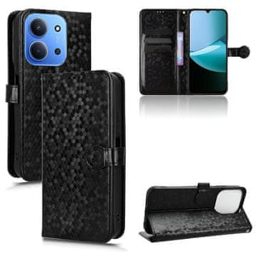 GS Ovitek za Xiaomi Redmi 15C 4G/LTE, denarnica z rombom, črna