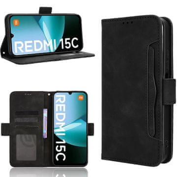 GS Ovitek za Xiaomi Redmi 15C 4G/LTE, reža za kartico, črn