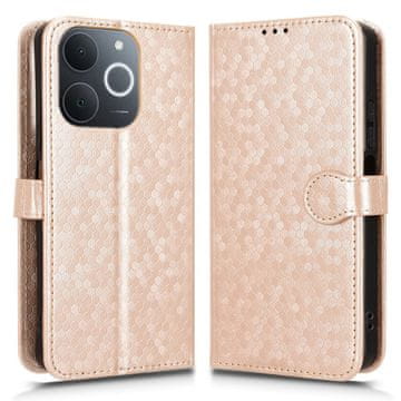 GS Realme Note 70T 4G preklopni ovitek, denarnica v obliki rombov, zlat